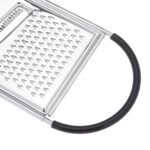 Amazon Basics Cheese Grater with Handle, Stainless Steel Zester, Rectangular, Non-Slip, Multifunction Tool for Kitchen Prep, Black - Image 5