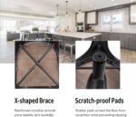 Furniwell Metal Dining Chairs with Wood Seat, Indoor Outdoor Use Stackable Tolix Industrial Metal Chairs Set of 4 for Kitchen, Dining Room, Bistro and Cafe (Black) - Image 6