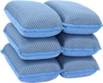 Miracle Microfiber Kitchen Sponge by Scrub-It (6 Pack) - Non-Scratch Heavy Duty Dishwashing Cleaning sponges- Machine Washable - (Blue) - Image 10