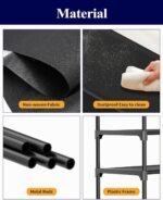 Kitsure Shoe Rack for Closet - 10-Tier Shoe Organizer with Hook Rack, Large-Capacity & Space-Saving Shoe Shelf for Entryway, Bedroom, Living Room,32.2" x 11.8" x 68.5", Black - Image 5