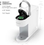 Keurig K-Slim Single Serve K-Cup Pod Coffee Maker, Multistream Technology, 3 Brew Sizes, Slim and Sleek Design, 46oz Removable Reservoir, White - Image 6