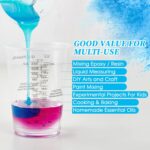 100 PACK Plastic Measuring Cups, 10 oz Disposable Mixing Cups with 100 Wooden Mixing Sticks, Can Be Used for Epoxy Resin, Liquid Measuring, Paint, Cooking and Baking - Image 5
