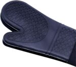 DoMii Extra Long Silicone Oven Mitts Heavy Duty Commercial Grade Oven Mitts Heat Resistant BBQ Gloves with Quilted Cotton Lining 2 Pack - Image 4