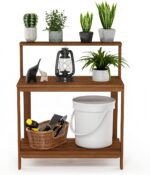 Furinno FG17478 Tioman Outdoor Patio Furniture Hardwood Potting Bench, Natural - Image 5