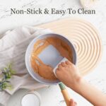 ROCKURWOK Ceramic Nonstick Sauce Pan with Lid, 2 Quart Cooking Pot, Small Saucepan with Steamer, PTFE& PFAS-Free, Wooden Handle for Cool Touch, Universal Base(Gas, Electric & Induction), Green - Image 6