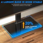 Rfiver Universal Table Top TV Stand TV Base Replacement for Most 27-60 Inch LCD LED Flat Curved Screen TVs Holds up to 88lbs, Height Adjustable TV Mount Stand with Tempered Glass Base, VESA 400x400mm - Image 4