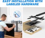 Rfiver Universal Table Top TV Stand TV Base Replacement for Most 27-60 Inch LCD LED Flat Curved Screen TVs Holds up to 88lbs, Height Adjustable TV Mount Stand with Tempered Glass Base, VESA 400x400mm - Image 10