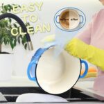 HaSteeL 6 Quart Cast Iron Dutch Oven, Pre-seasoned Enamel Cooking Stock Pot with Lid, Non-stick Round Cookware for Sourdough Bread Baking Roasting Stewing Braising Frying, Heavy Duty & Oven Safe(Blue) - Image 7