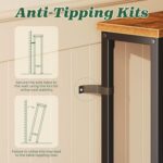 SUPERJARE 78.8 inch Narrow Console Table with Outlet, Sofa Tables, Behind Couch Table, Long Entryway Tables with Charging Station, for Living Room, Rustic Brown - Image 8