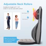 COMFIER Shiatsu Neck Back Massager with Heat, 2D ro 3D Kneading Massage Chair Pad, Adjustable Neck Massage,Seat Massager for Full Body Relaxation, Christmas Gifts for Dad Mom Women Men,Dark Gray - Image 7