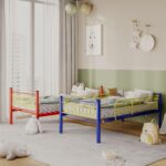 Metal Bunk Bed Twin Over Twin,Twin Bunk Beds for Adults & Kids with Ladder and Guardrail,Heavy Duty Metal Slats Support No Box Spring Needed Small Space Saving Furniture for Bedroom Dorm - Image 8