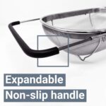 Makerstep Over the Sink Colander Strainer Basket Stainless Steel, For Kitchen Sink with Rubber Grip, Fine Mesh, Large Kitchen Gadgets Tools, Expandable Home Kitchen Essentials - Image 7