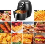 Air Fryer 5.8QT/5.5L, Uten 1700W AirFryer High-Power Electric Hot Temperature Control & Timer Knob, Non Stick Fry Basket, Dishwasher Safe, Apply to Party, Afternoon Tea, Black - Image 10