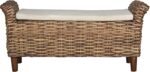 Safavieh Home Collection Palermo Brown and Eggshell Bench - Image 2