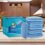 Miracle Microfiber Kitchen Sponge by Scrub-It (6 Pack) - Non-Scratch Heavy Duty Dishwashing Cleaning sponges- Machine Washable - (Blue) - Image 8