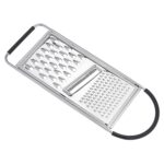 Amazon Basics Cheese Grater with Handle, Stainless Steel Zester, Rectangular, Non-Slip, Multifunction Tool for Kitchen Prep, Black - Image 2