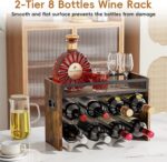KLM 2-Tier Wine Rack, can Hold 8 Bottles.Suitable for Home Kitchens, Restaurants, Food Pantries, cabinets, and Bars. - Image 3