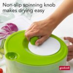 GoodCook Deluxe Salad Spinner - 5 Qt. Capacity, Easy Turn Knob, Built-In Pour Spout, Multi-Use Basket, Durable and Dishwasher Safe, Large Salad Spinner, Kitchen Essentials - Image 5