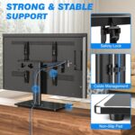Rfiver Universal Table Top TV Stand TV Base Replacement for Most 27-60 Inch LCD LED Flat Curved Screen TVs Holds up to 88lbs, Height Adjustable TV Mount Stand with Tempered Glass Base, VESA 400x400mm - Image 6