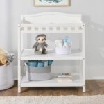 Badger Basket Baby Changing Table with Pad & Shelves - Wooden Changing Table with Storage - Nursery Change Table for Diapers & Baby Essentials, White - Image 7