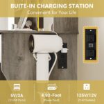 Vanity Desk with LED Lights Mirror & Power Outlet, Small Makeup Vanity Table Set with Storage Drawers & Chair, 3 Lighting Modes & Adjustable Brightness, Dressing Table for Women Girls Bedroom, Grey - Image 7