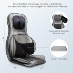 COMFIER Shiatsu Neck Back Massager with Heat, 2D ro 3D Kneading Massage Chair Pad, Adjustable Neck Massage,Seat Massager for Full Body Relaxation, Christmas Gifts for Dad Mom Women Men,Dark Gray - Image 8