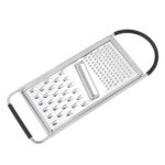 Amazon Basics Cheese Grater with Handle, Stainless Steel Zester, Rectangular, Non-Slip, Multifunction Tool for Kitchen Prep, Black - Image 3