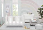 Delta Children Lancaster 3-in-1 Convertible Baby Crib, Greenguard Gold Certified, Bianca White - Image 7
