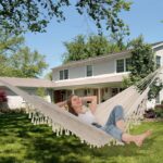 Hammock Hanging Swing Double Max 500lbs Macrame for Indoor Outdoor Patio Yard Garden (Beige) - Image 9