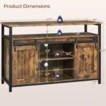 Yaheetech TV Stand, Entertainment Center with Storage Cabinets for 55 Inches TV, Barn Door TV Stand with Height Adjustable Shelves, Farmhouse TV Console for Living Room, 47 Inch - Image 6