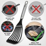 KSENDALO Thin Kitchen Spatula Turner for Egg,Fish, Slotted Flexible Plastic Spatula for Nonstick Cookware, Idea Kitchen Utensil for Egg, Bacon, Fish, Pancakes - Image 5