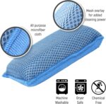 Miracle Microfiber Kitchen Sponge by Scrub-It (6 Pack) - Non-Scratch Heavy Duty Dishwashing Cleaning sponges- Machine Washable - (Blue) - Image 5