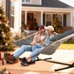 SUNCREAT Double Outdoor Hammock with Stand, Two Person Cotton Rope Hammock with Polyester Pad, Dark Gray - Image 3