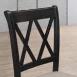 Roundhill Furniture Windvale Fabric Upholstered Dining Chair, Set of 2, Black - Image 7