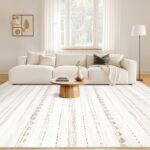 Nakagishi Area Rug Living Room Rugs: 5x7 Washable Boho Large Neutral Farmhouse Soft Moroccan Stain Resistant Indoor Carpet for Bedroom Nursery Kids Playroom Office Dining Room Home House Decor- Brown - Image 5