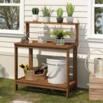 Furinno FG17478 Tioman Outdoor Patio Furniture Hardwood Potting Bench, Natural - Image 3