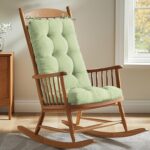 Codi Rocking Chair Cushions, Water Resistant Rocker Chairs Replacement Cushion Set for Patio Porch Garden - Fits Most Standard Rockers, Sage 1PK - Image 2
