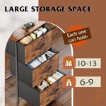 WLIVE Dresser with 3 Drawers, Fabric Nightstand, Organizer Storage Dresser for Bedroom, Hallway, Entryway, Closets, Sturdy Steel Frame, Wood Top, Easy Pull Handle, Rustic Brown Wood Grain Print - Image 6