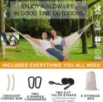 Hammock Hanging Swing Double Max 500lbs Macrame for Indoor Outdoor Patio Yard Garden (Beige) - Image 7