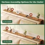 SUPERJARE 78.8 inch Narrow Console Table with Outlet, Sofa Tables, Behind Couch Table, Long Entryway Tables with Charging Station, for Living Room, Rustic Brown - Image 6