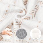 Nakagishi Area Rug Living Room Rugs: 5x7 Washable Boho Large Neutral Farmhouse Soft Moroccan Stain Resistant Indoor Carpet for Bedroom Nursery Kids Playroom Office Dining Room Home House Decor- Brown - Image 4