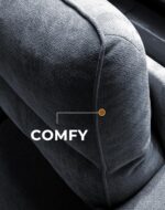 Upvilla 88.97" Modern Sofa Couch for Living Room, Deep Seat Sofas with 8”Cushion, Comfy 2-Seater Chenille Loveseat with Convertible Armrest, Removable Sofa Cover, High Leg (Blue) - Image 10