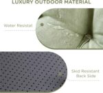 Codi Rocking Chair Cushions, Water Resistant Rocker Chairs Replacement Cushion Set for Patio Porch Garden - Fits Most Standard Rockers, Sage 1PK - Image 4