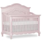évolur Aurora 5-in-1 Convertible Full-Size Baby Crib in Dusty Rose, GreenGuard Gold & JPMA, 3 Mattress Heights, Ribbon Bow Scrollwork & Queen Anne Feet, Converts to Toddler, Day & Full-Size Bed - Image 2
