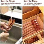6in Wooden Spoons, 6pcs Soup Spoons Set, Small Wooden Utensils for Coffee, Tea, Jam, Sugar, Ice Cream and Bath Salts (6pcs 6in) - Image 7