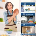 HOTEC 12-PACK BPA Free Unbreakable Plastic Cereal Bowls - Microwave & Dishwasher Safe Soup Salad Camping Bowls, 26OZ, Multicolor - Image 5