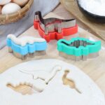 Dinosaur Cookie Cutters Set - Stainless Steel Shaped Cookie Candy Food Cutters Molds for DIY, Kitchen, Baking, Kids Dinosaur Theme Birthday Party Supplies Favors (8pack) - Image 6
