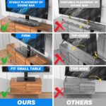Rfiver Universal Table Top TV Stand TV Base Replacement for Most 27-60 Inch LCD LED Flat Curved Screen TVs Holds up to 88lbs, Height Adjustable TV Mount Stand with Tempered Glass Base, VESA 400x400mm - Image 9