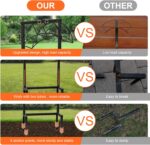 VyGrow Garden Hose Holder, Freestanding Heavy Duty Water Hose Holder for Outside, Upgraded Metal Hose Stand with 4 Spikes, Detachable Garden Hose Storage Hose Reel Rack, Black - Image 4