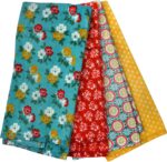 The Pioneer Woman Spring Floral Kitchen Towel Set, 4pk, Print,Red, Teal, Yellow, White, Blue, Green - Image 3